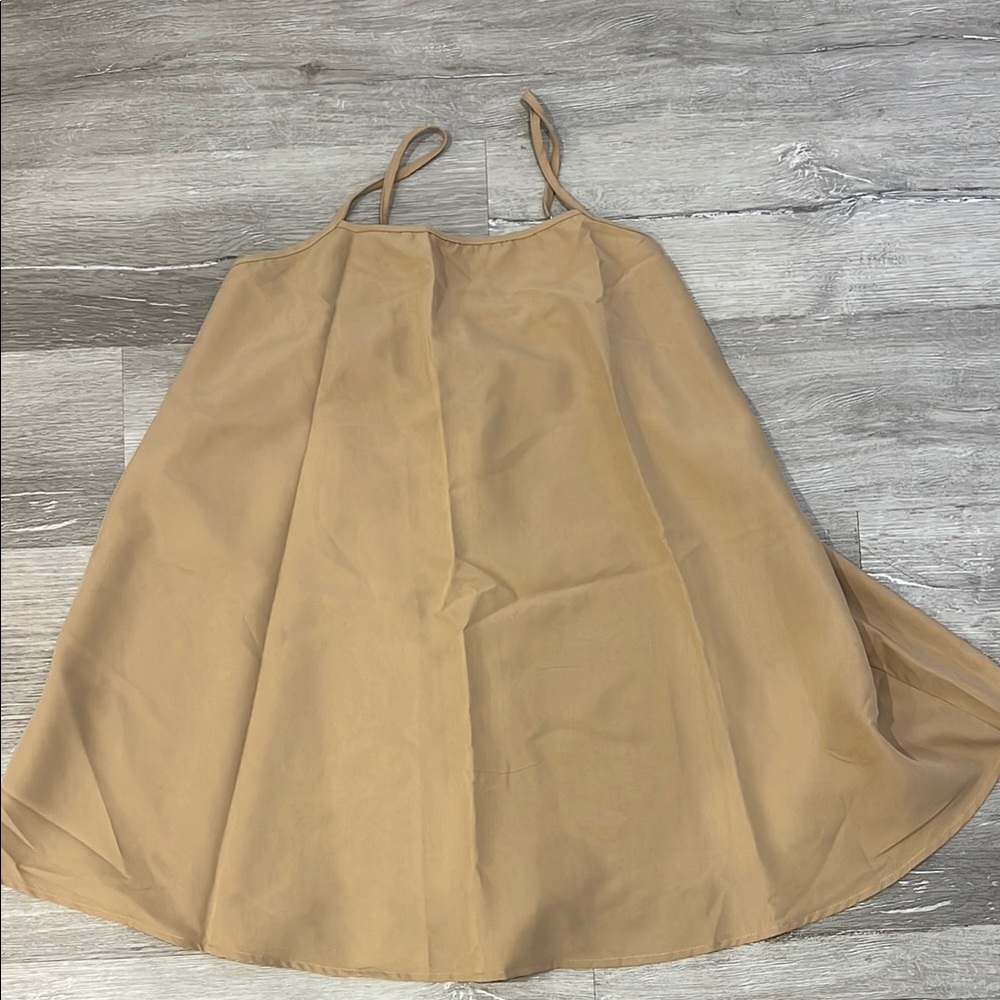 SHEIN Tan Sleeveless Dress